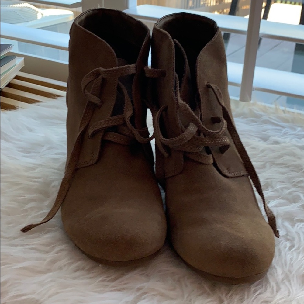 Wedge booties.